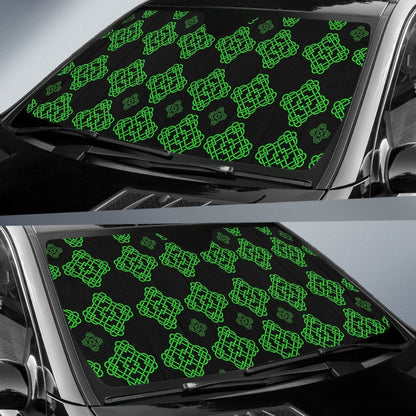 Celtic Knot Green Neon Design Car Sun Shade For Windshield