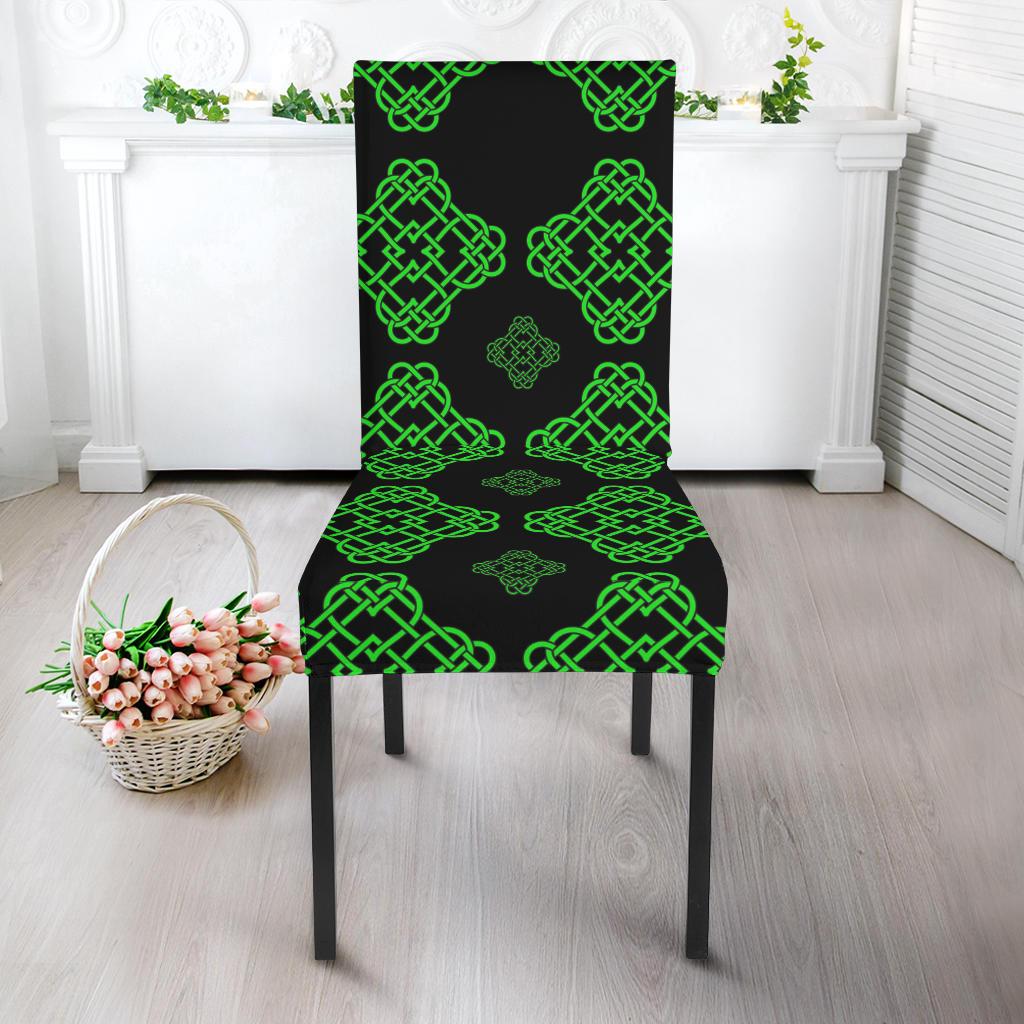 Celtic Knot Green Neon Design Dinning Chair Slipper-JTAMIGO.COM