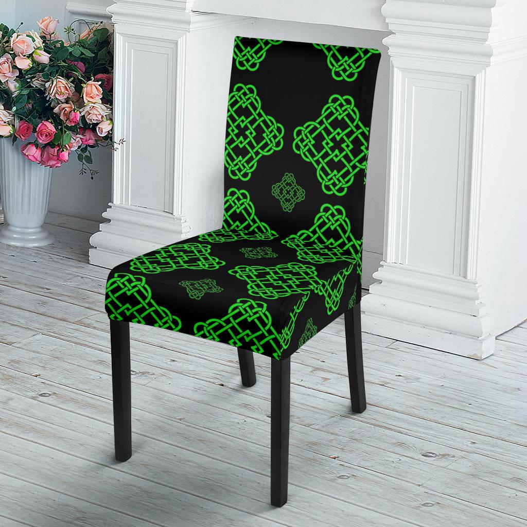 Celtic Knot Green Neon Design Dinning Chair Slipper-JTAMIGO.COM