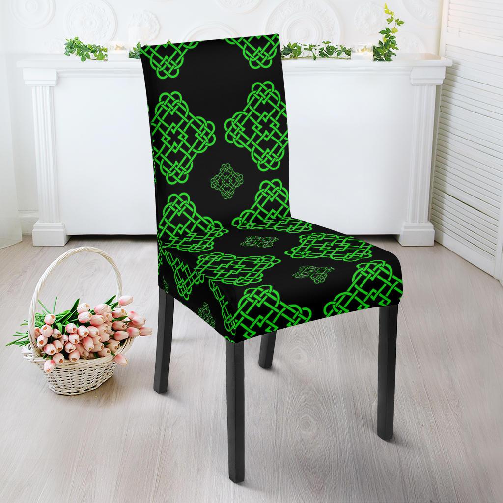 Celtic Knot Green Neon Design Dinning Chair Slipper-JTAMIGO.COM