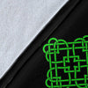 Celtic Knot Green Neon Design Fleece Blanket