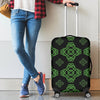 Celtic Knot Green Neon Design Luggage Cover Protector