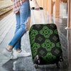 Celtic Knot Green Neon Design Luggage Cover Protector
