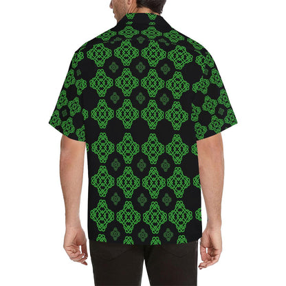 Celtic Knot Green Neon Design Men Aloha Hawaiian Shirt