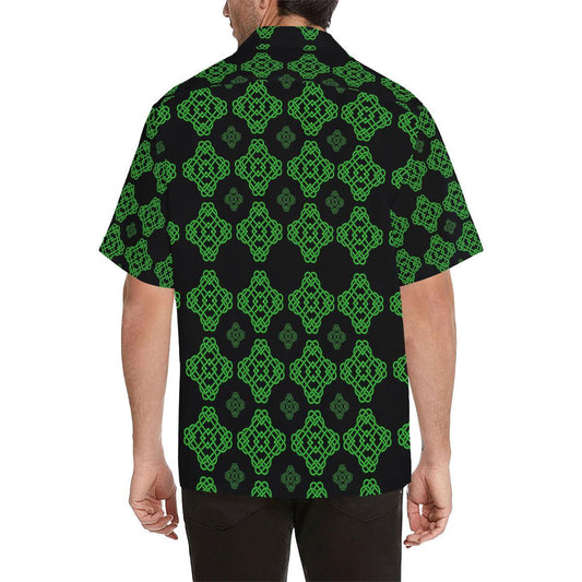 Celtic Knot Green Neon Design Men Aloha Hawaiian Shirt