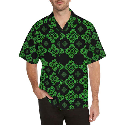Celtic Knot Green Neon Design Men Aloha Hawaiian Shirt