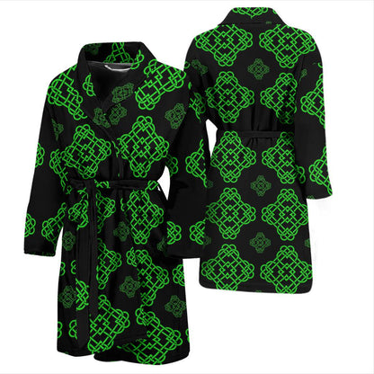 Celtic Knot Green Neon Design Men Bath Robe-JTAMIGO.COM