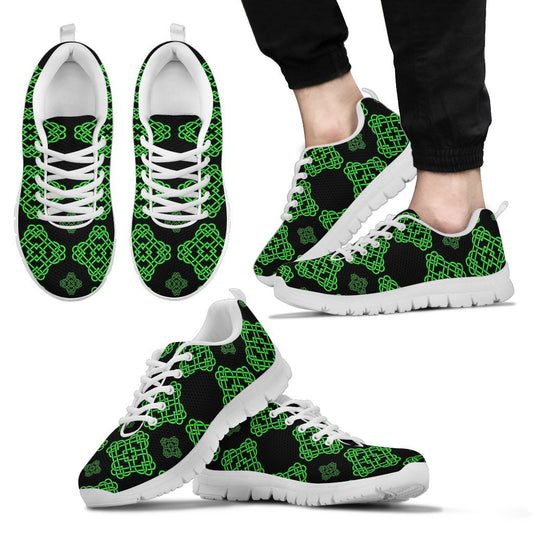 Celtic Knot Green Neon Design Men Sneakers Shoes