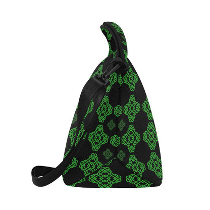 Celtic Knot Green Neon Design Neoprene Lunch Bag (Model 1669)(Large)-JTAMIGO.COM