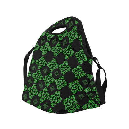 Celtic Knot Green Neon Design Neoprene Lunch Bag (Model 1669)(Large)-JTAMIGO.COM