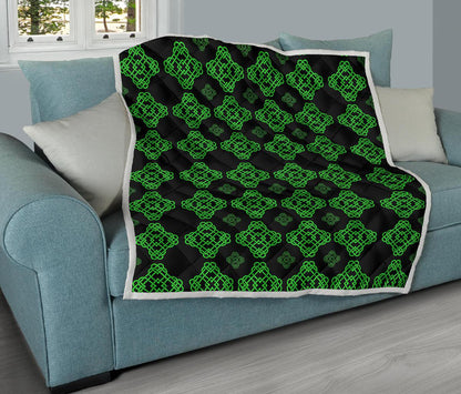 Celtic Knot Green Neon Design Premium Quilt-JTAMIGO.COM