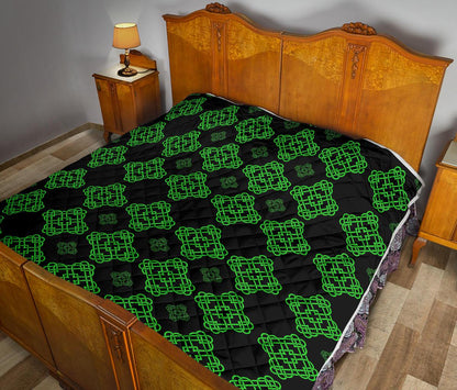 Celtic Knot Green Neon Design Premium Quilt-JTAMIGO.COM