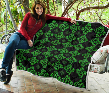 Celtic Knot Green Neon Design Premium Quilt-JTAMIGO.COM