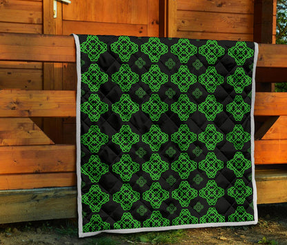 Celtic Knot Green Neon Design Premium Quilt-JTAMIGO.COM