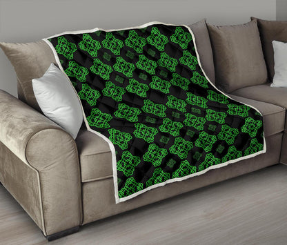 Celtic Knot Green Neon Design Premium Quilt-JTAMIGO.COM