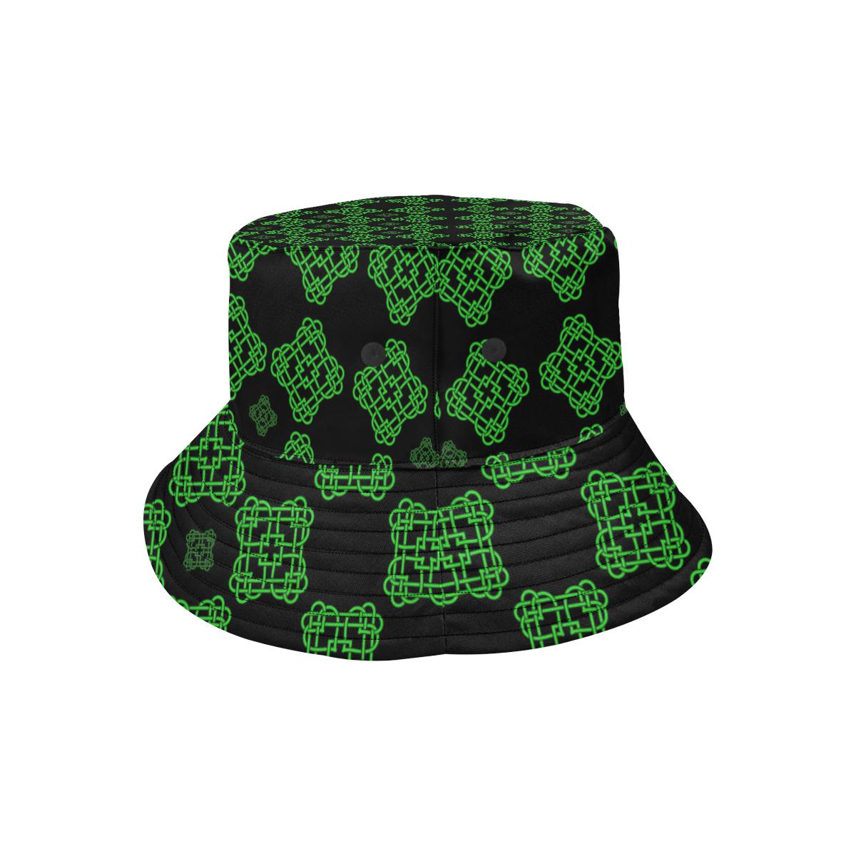 Celtic Knot Green Neon Design Unisex Bucket Hat