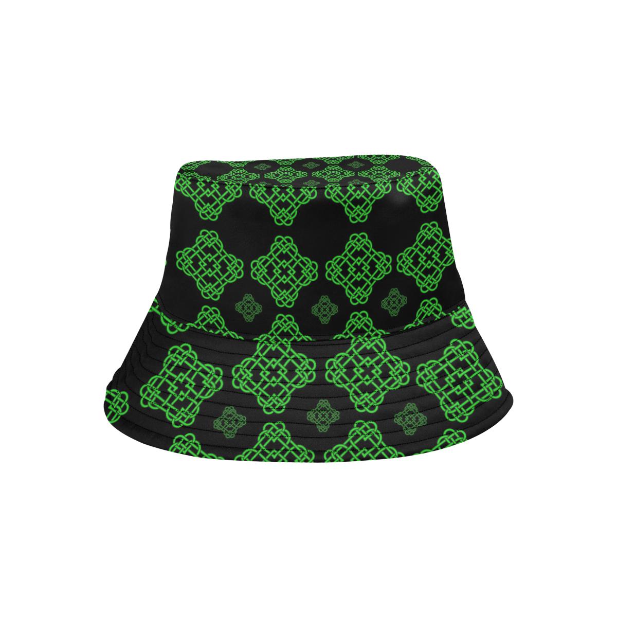 Celtic Knot Green Neon Design Unisex Bucket Hat