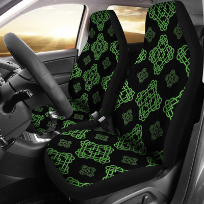 Celtic Knot Green Neon Design Universal Fit Car Seat Covers