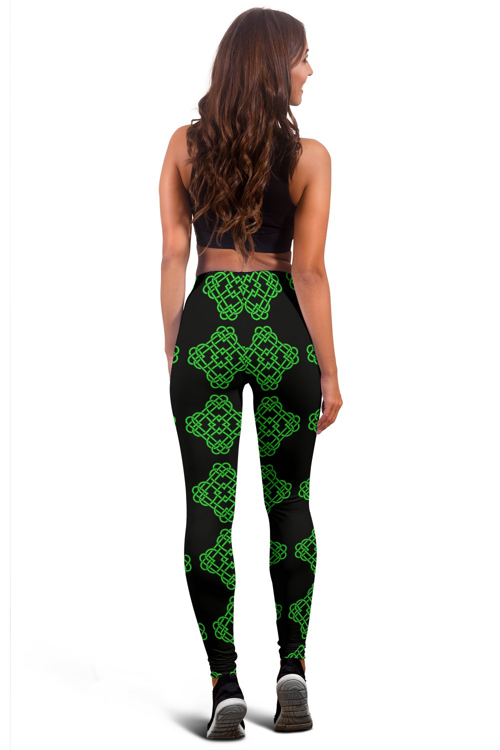 Celtic Knot Green Neon Design Women Leggings