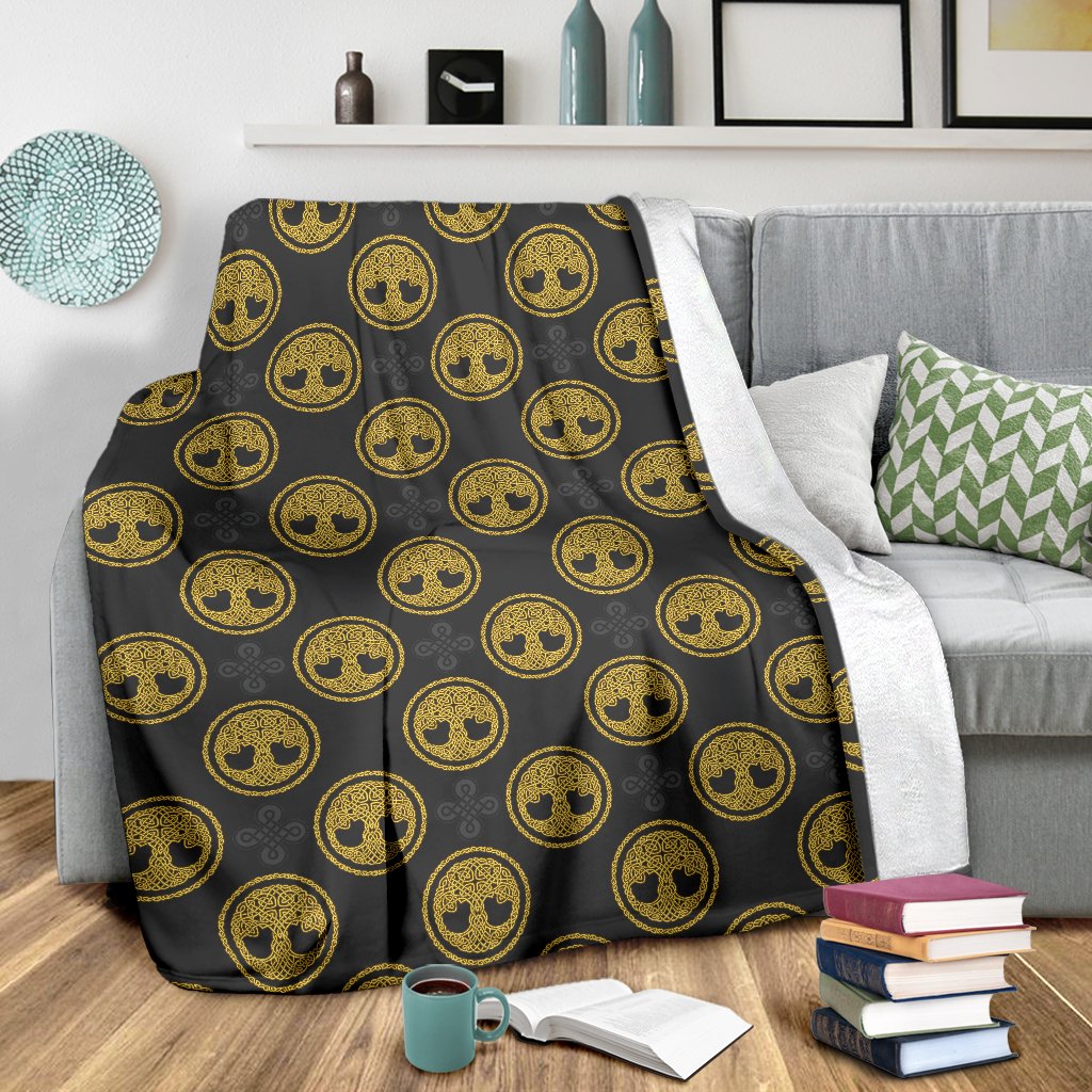 Celtic Tree Of Life Design Fleece Blanket