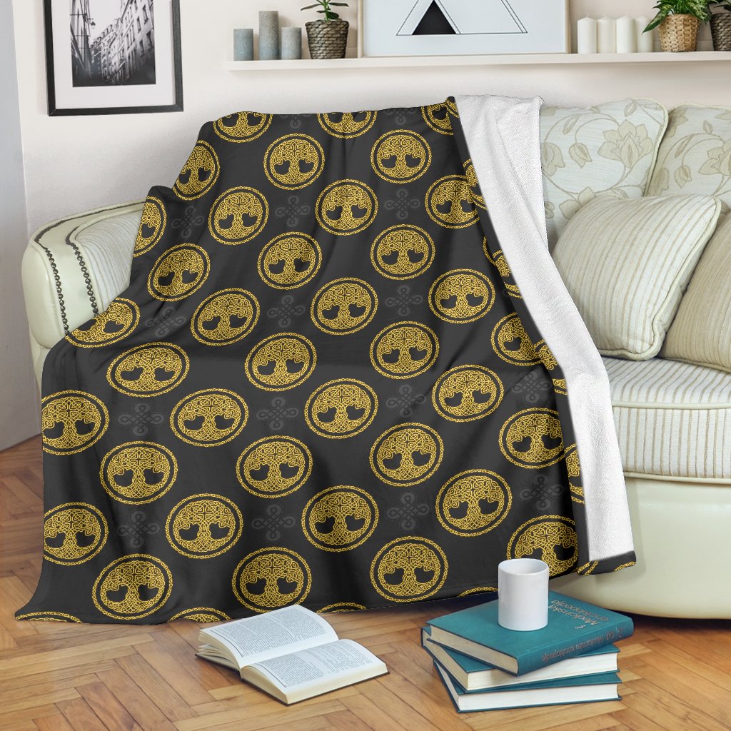 Celtic Tree Of Life Design Fleece Blanket