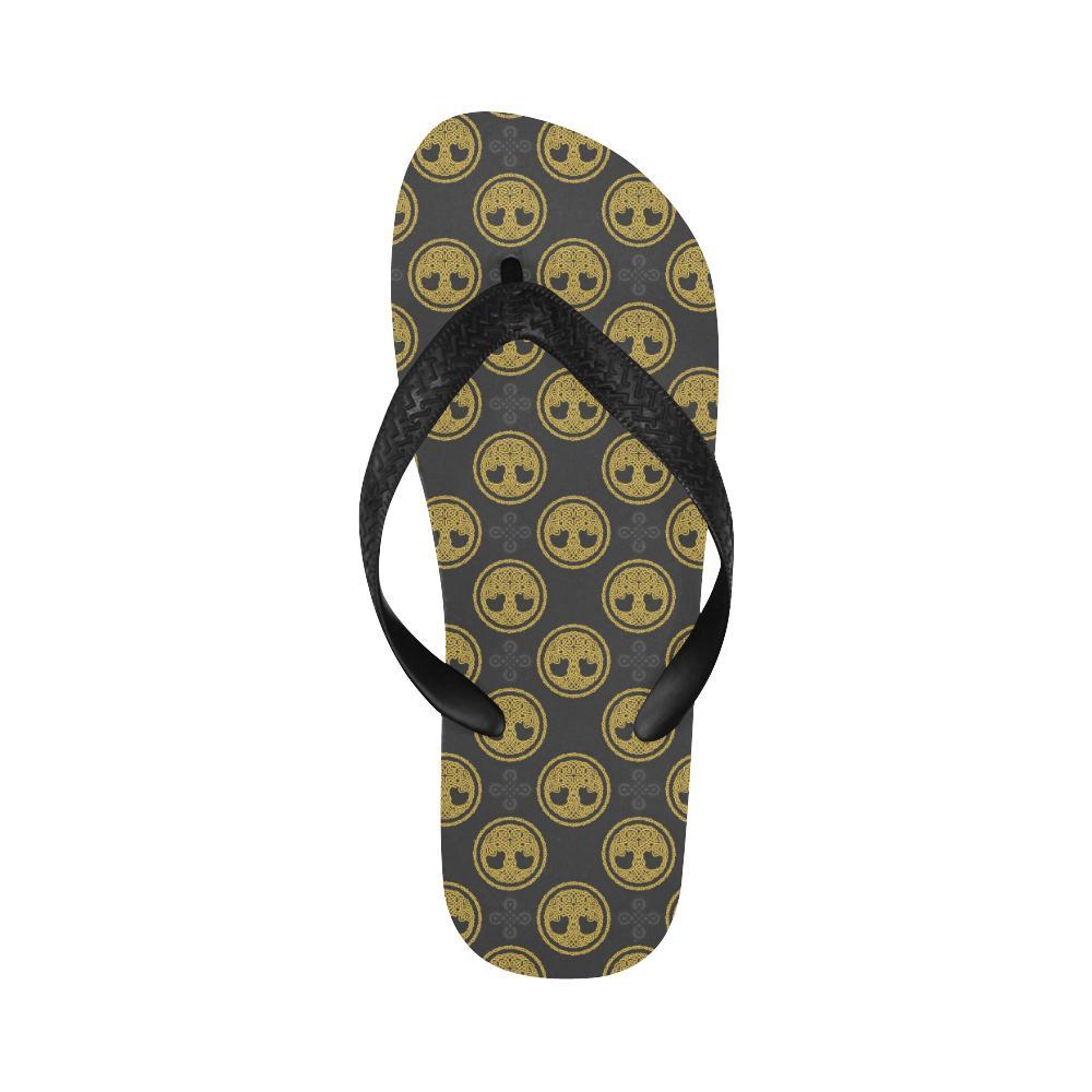 Celtic Tree of Life Design Flip Flops-JTAMIGO.COM