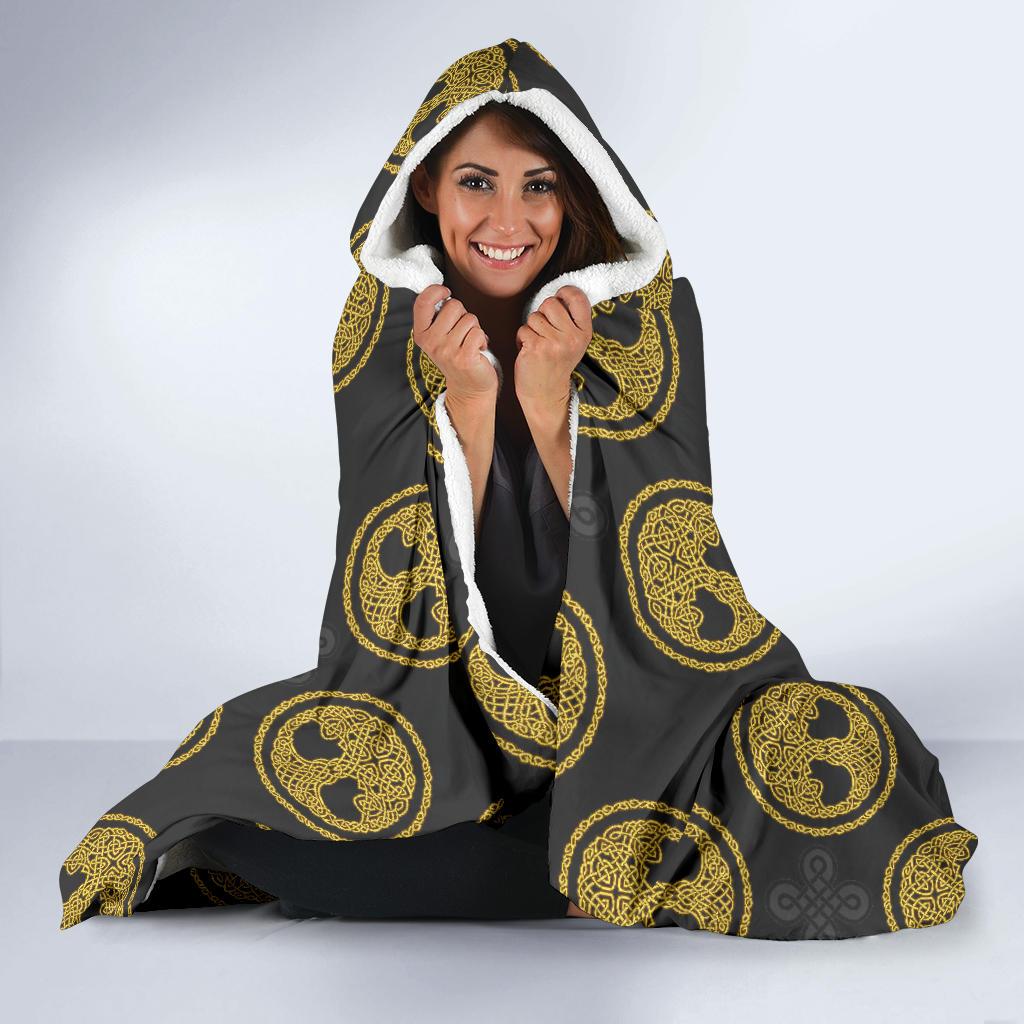 Celtic Tree of Life Design Hooded Blanket-JTAMIGO.COM