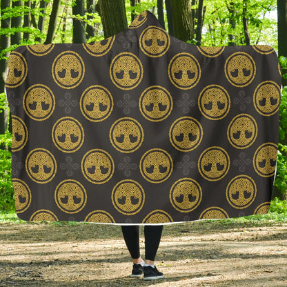 Celtic Tree of Life Design Hooded Blanket-JTAMIGO.COM