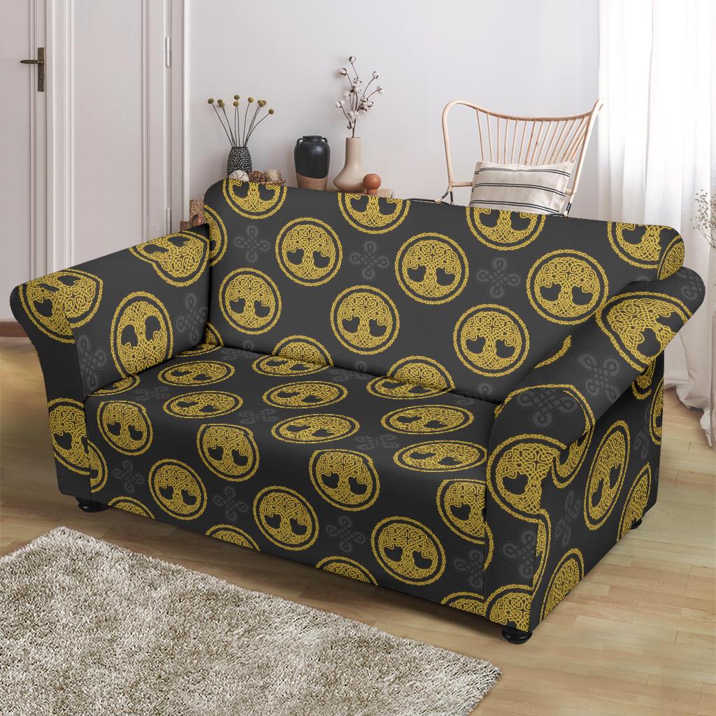 Celtic Tree of Life Design Loveseat Slipcover-JTAMIGO.COM
