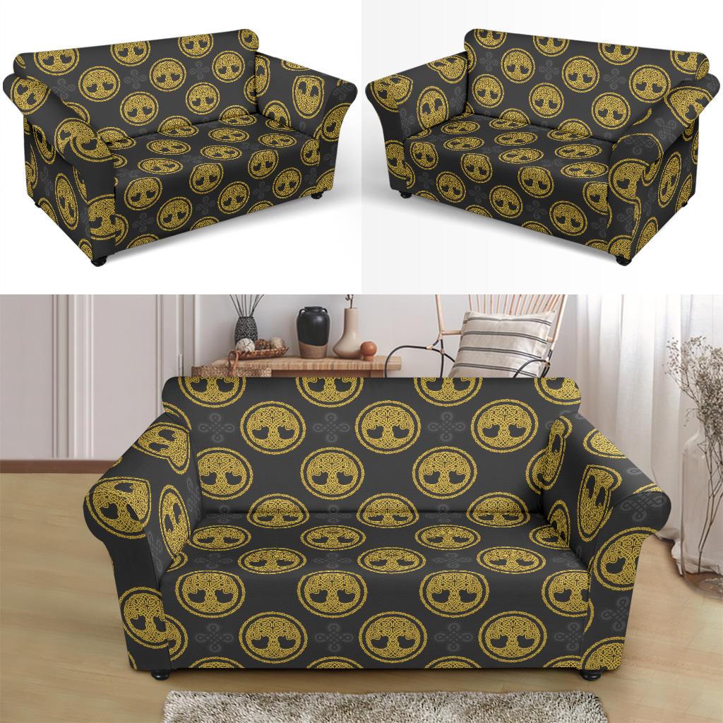 Celtic Tree of Life Design Loveseat Slipcover-JTAMIGO.COM