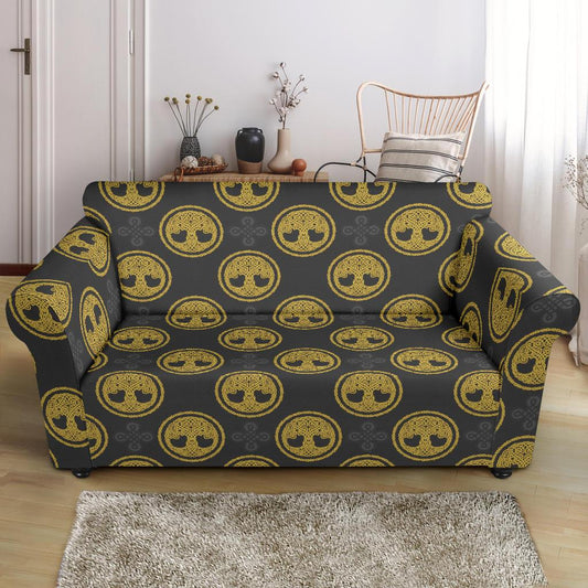 Celtic Tree of Life Design Loveseat Slipcover-JTAMIGO.COM