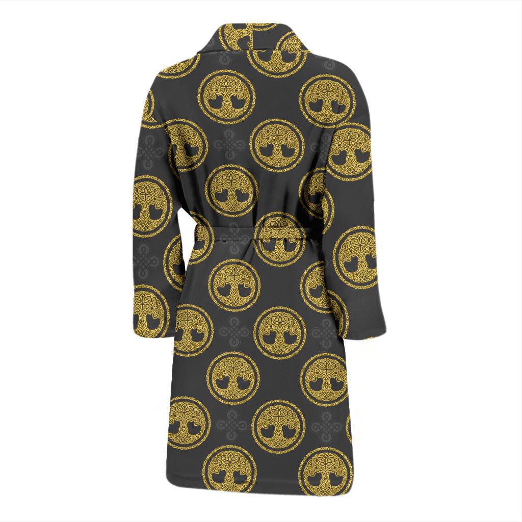 Celtic Tree of Life Design Men Bath Robe-JTAMIGO.COM