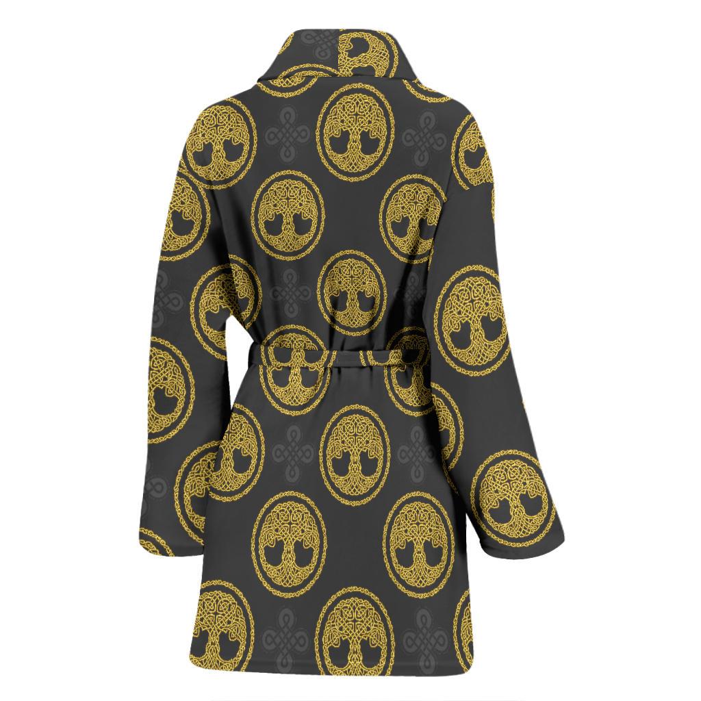 Celtic Tree of Life Design Women Bath Robe-JTAMIGO.COM