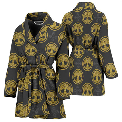 Celtic Tree of Life Design Women Bath Robe-JTAMIGO.COM