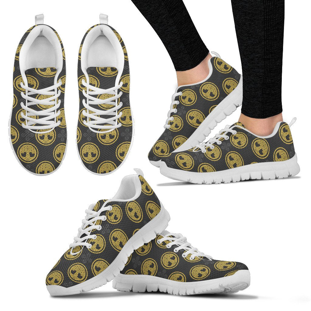 Celtic Tree Of Life Design Women Sneakers Shoes
