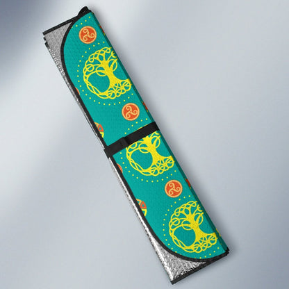 Celtic Tree of Life Print Pattern Car Sun Shade For Windshield