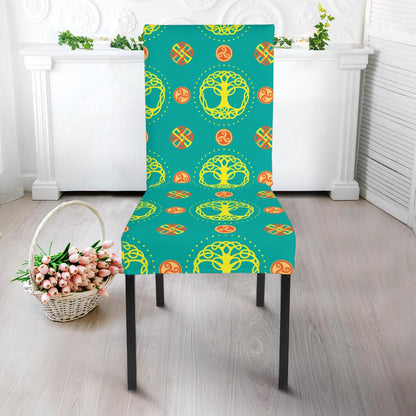 Celtic Tree of Life Print Pattern Dinning Chair Slipper-JTAMIGO.COM
