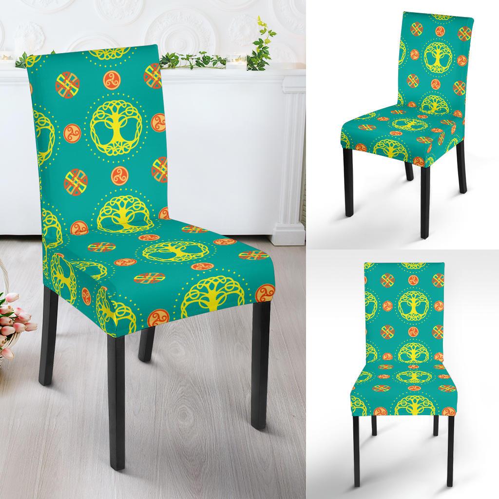 Celtic Tree of Life Print Pattern Dinning Chair Slipper-JTAMIGO.COM