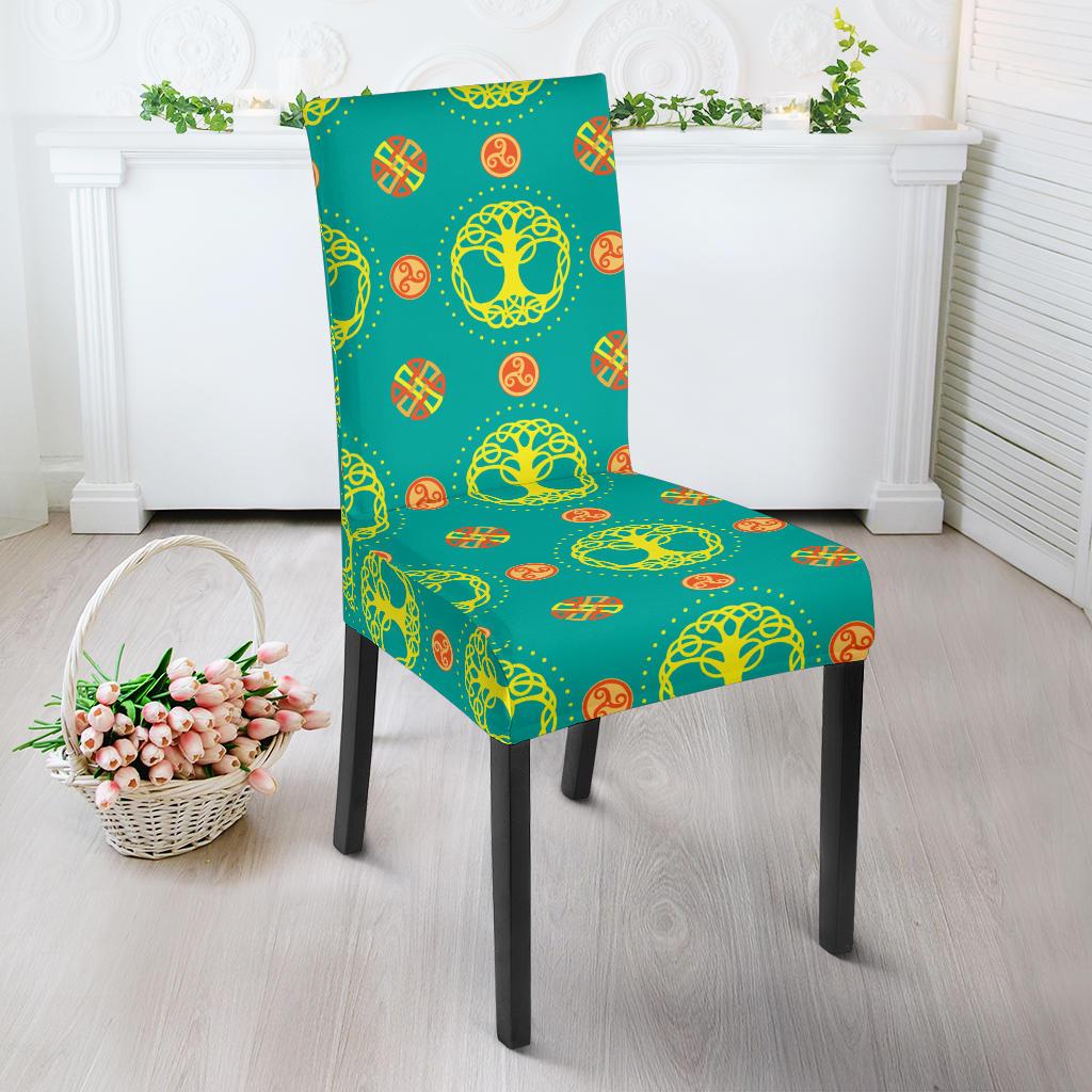 Celtic Tree of Life Print Pattern Dinning Chair Slipper-JTAMIGO.COM