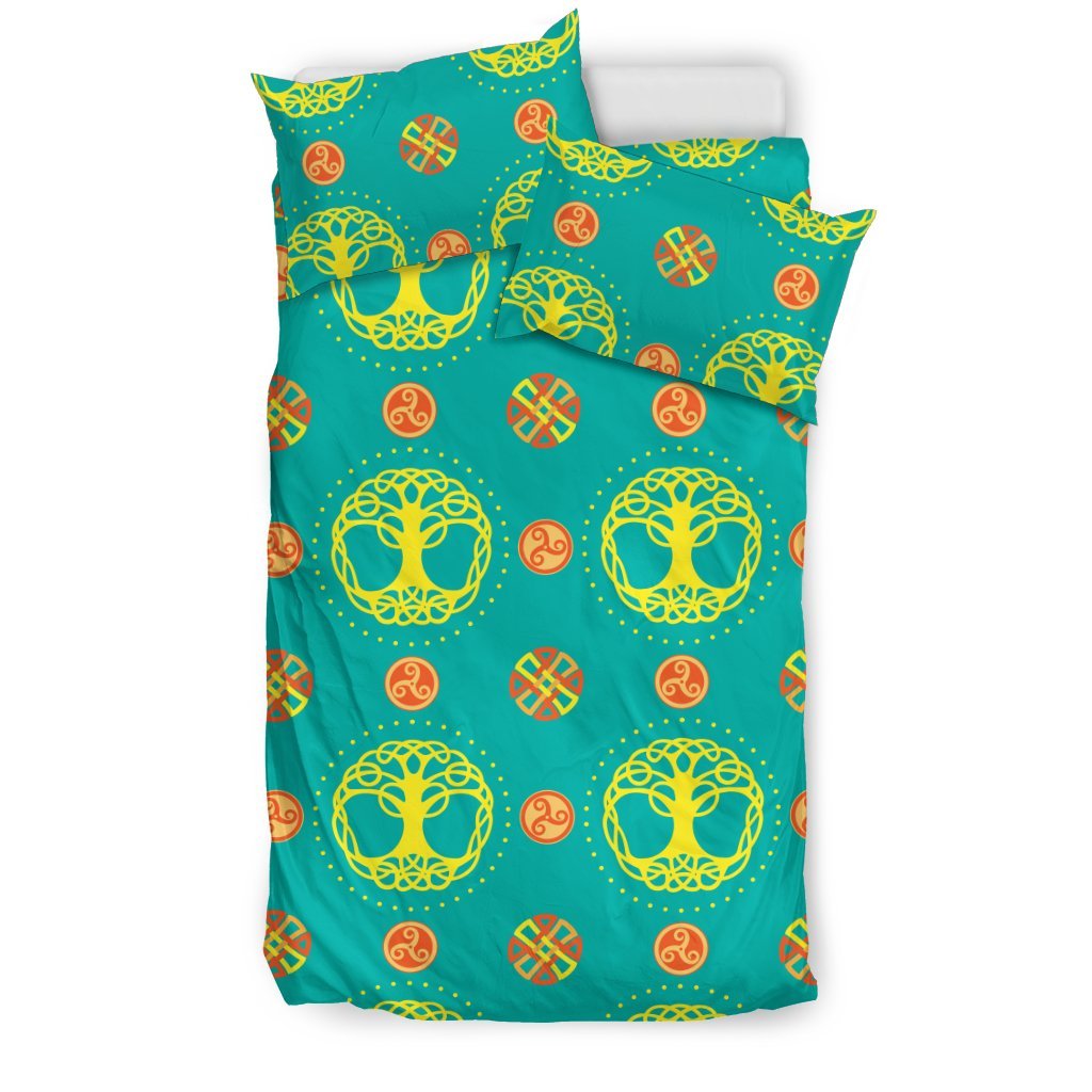 Celtic Tree Of Life Print Pattern Duvet Cover Bedding Set