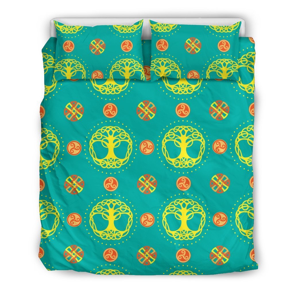 Celtic Tree Of Life Print Pattern Duvet Cover Bedding Set
