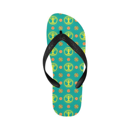 Celtic Tree of Life Print Pattern Flip Flops-JTAMIGO.COM