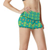 Celtic Tree of Life Print Pattern High Waisted Spandex Shorts-JTAMIGO.COM