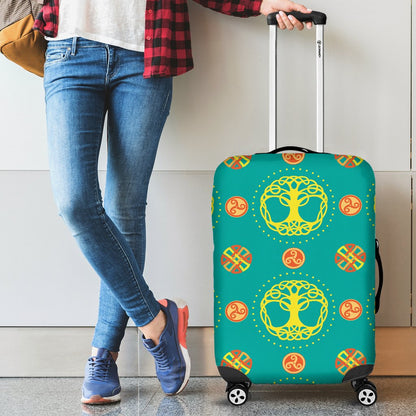 Celtic Tree Of Life Print Pattern Luggage Cover Protector