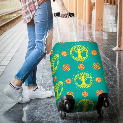 Celtic Tree Of Life Print Pattern Luggage Cover Protector