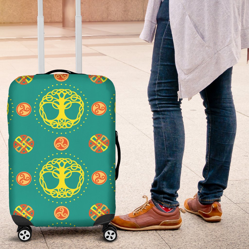 Celtic Tree Of Life Print Pattern Luggage Cover Protector