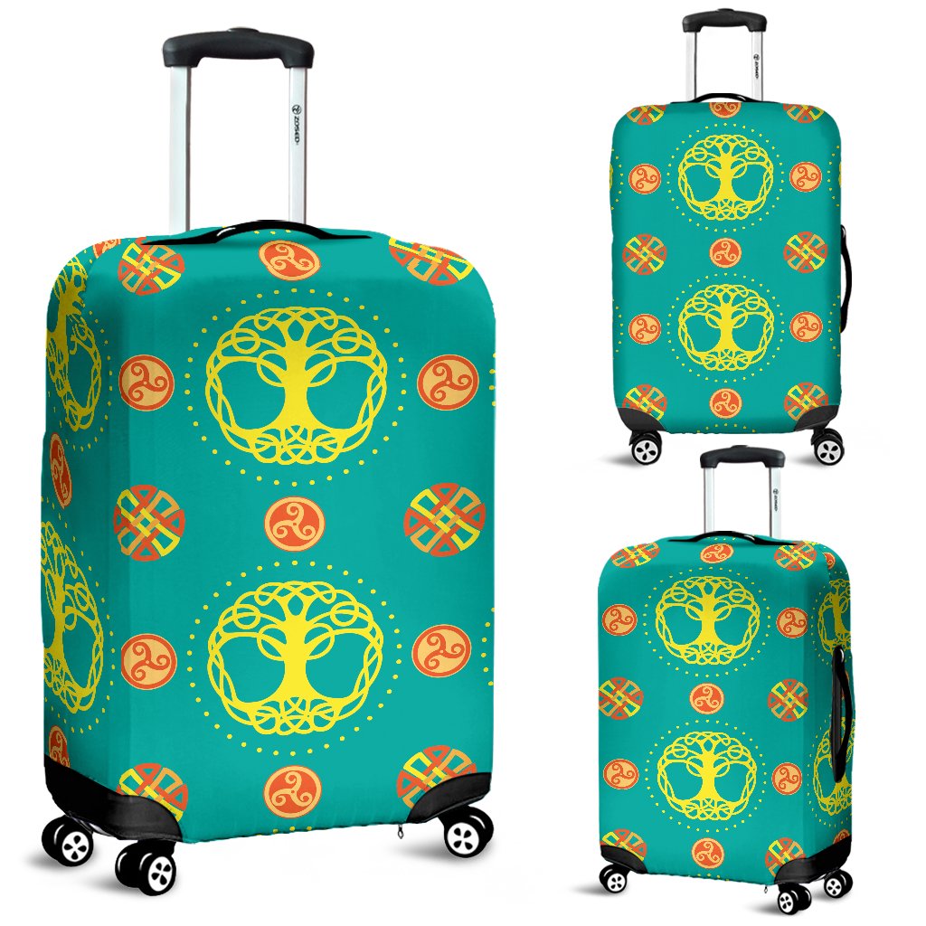 Celtic Tree Of Life Print Pattern Luggage Cover Protector