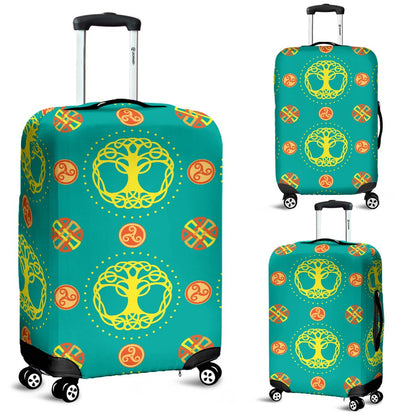 Celtic Tree Of Life Print Pattern Luggage Cover Protector