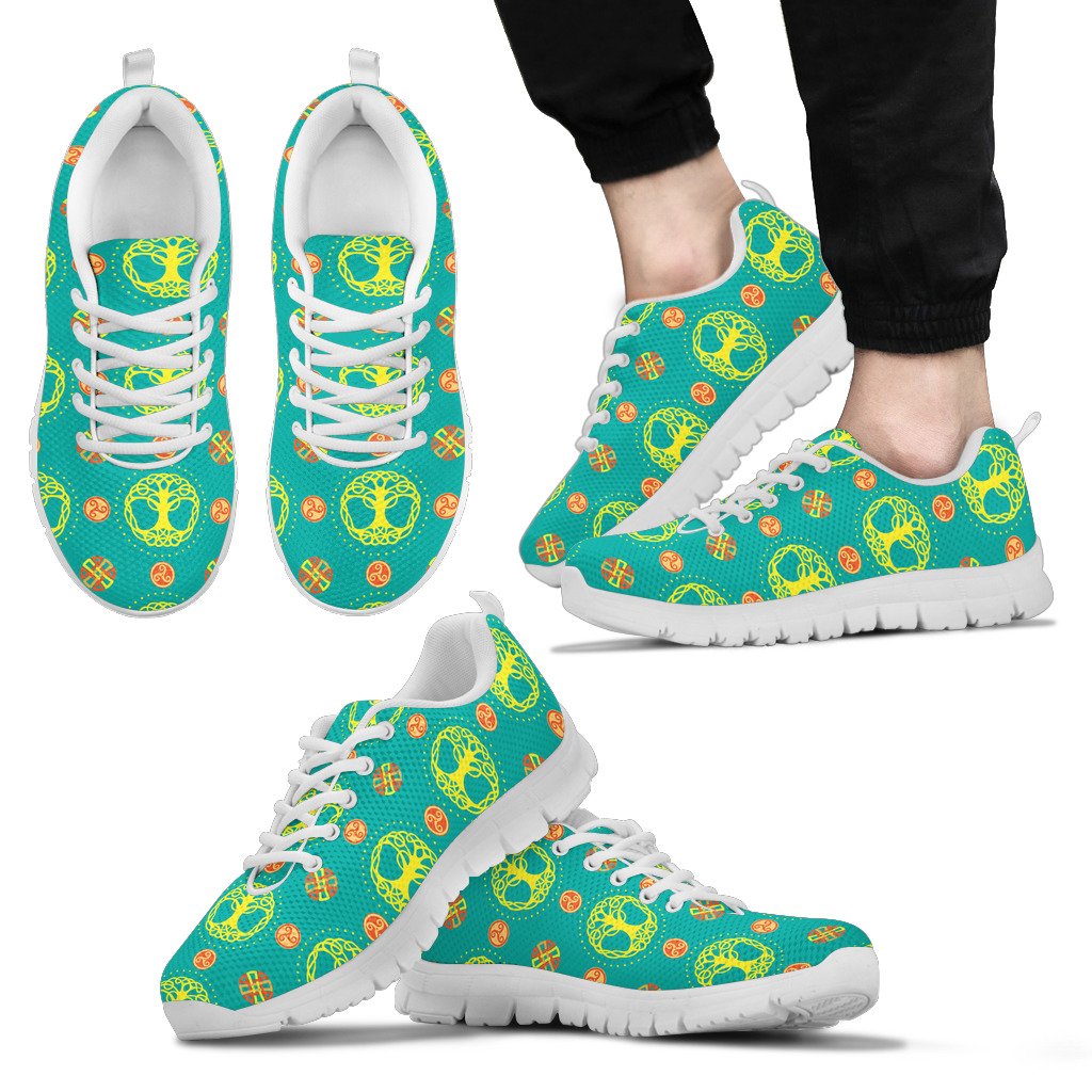 Celtic Tree of Life Print Pattern Men Sneakers Shoes