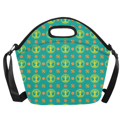Celtic Tree of Life Print Pattern Neoprene Lunch Bag (Model 1669)(Large)-JTAMIGO.COM